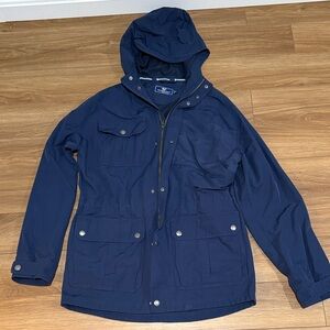 Vineyard Vines Navy Hooded Rain Jacket